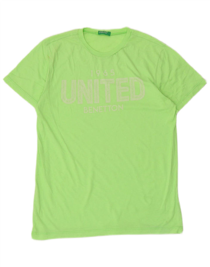 Damska koszulka graficzna Benetton Top UK 12 Medium Green