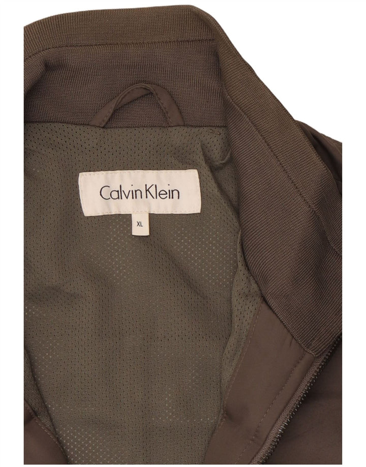 Męska kurtka bomber CALVIN KLEIN UK 42 XL, szary poliester