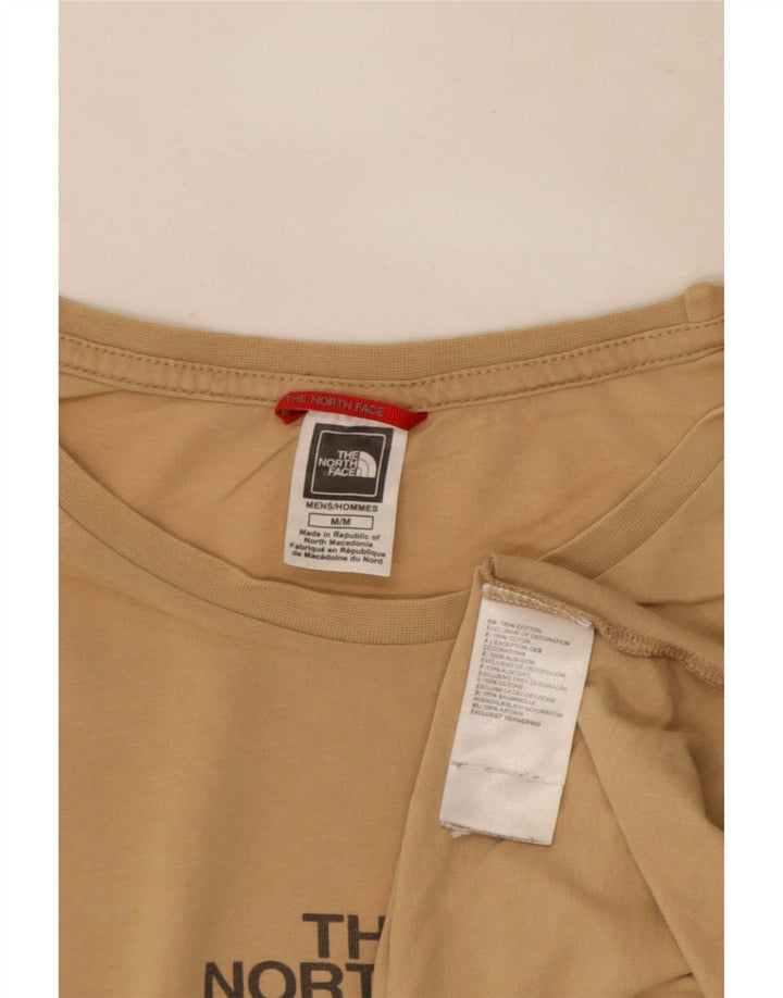 Męski T-shirt z grafiką The North Face, średnio beżowy, bawełniany