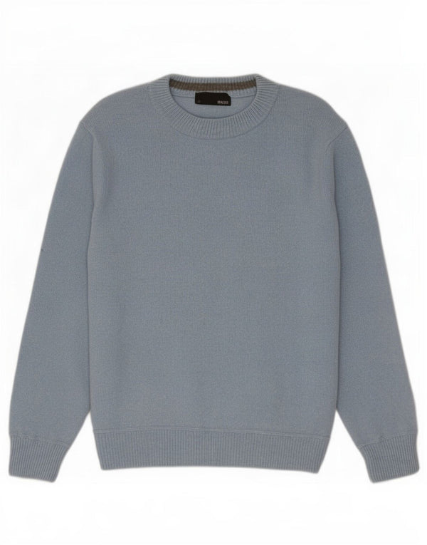 Męski sweter z wycięciem pod szyją Mash 2XL Niebieska wełna