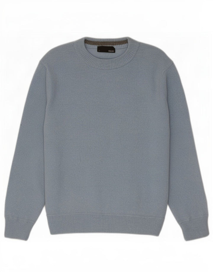 Męski sweter z wycięciem pod szyją Mash 2XL Niebieska wełna