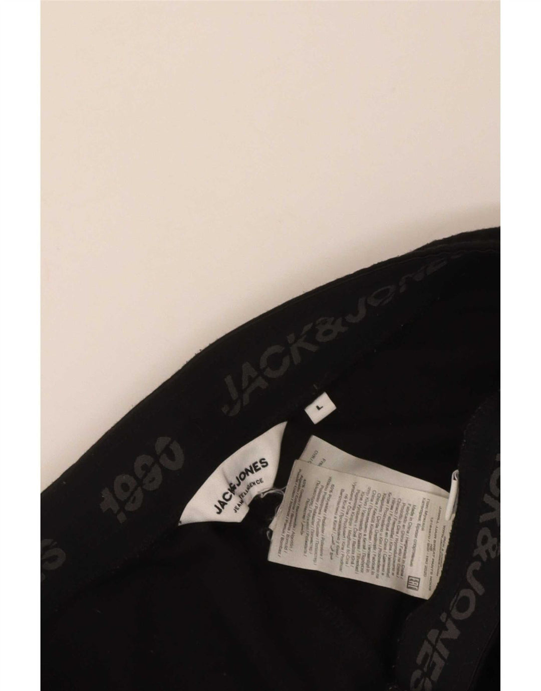 Męskie spodnie dresowe Jack & Jones, duże, czarne, poliestrowe