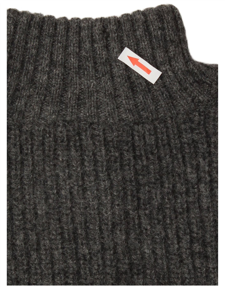 Męski sweter z zamkiem błyskawicznym Columbia, średnioszara wełna