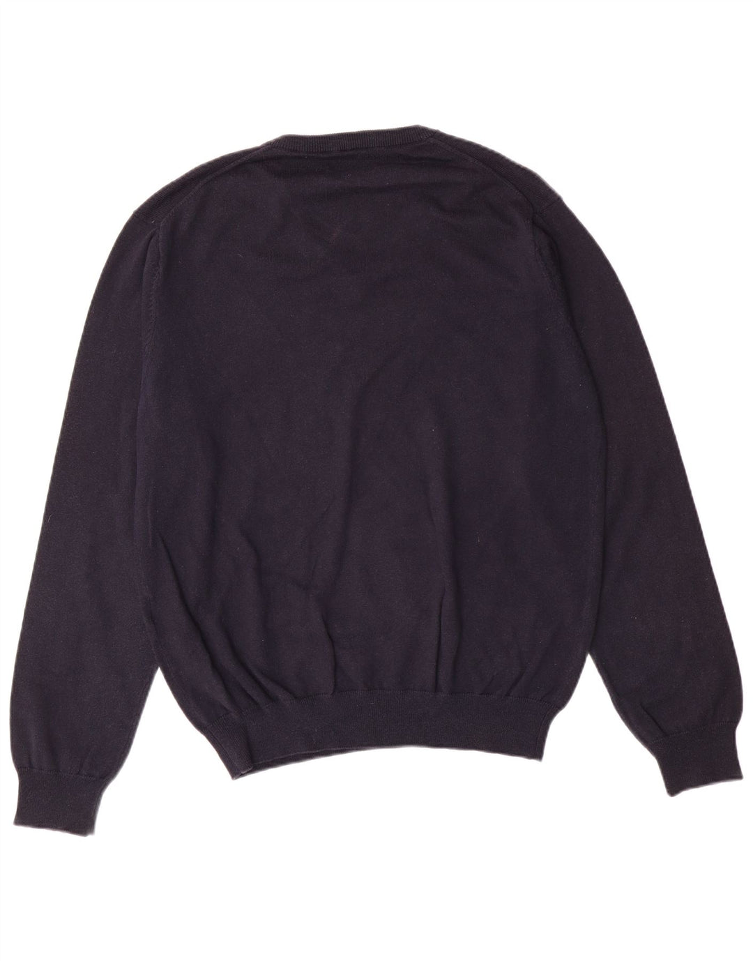 GANT Mens V-Neck Jumper Sweater Medium Navy Blue Cotton