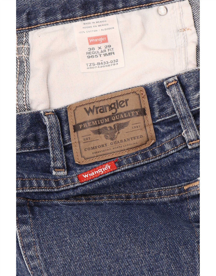 Męskie jeansy Wrangler o prostym kroju W36 L29, niebieskie, bawełniane