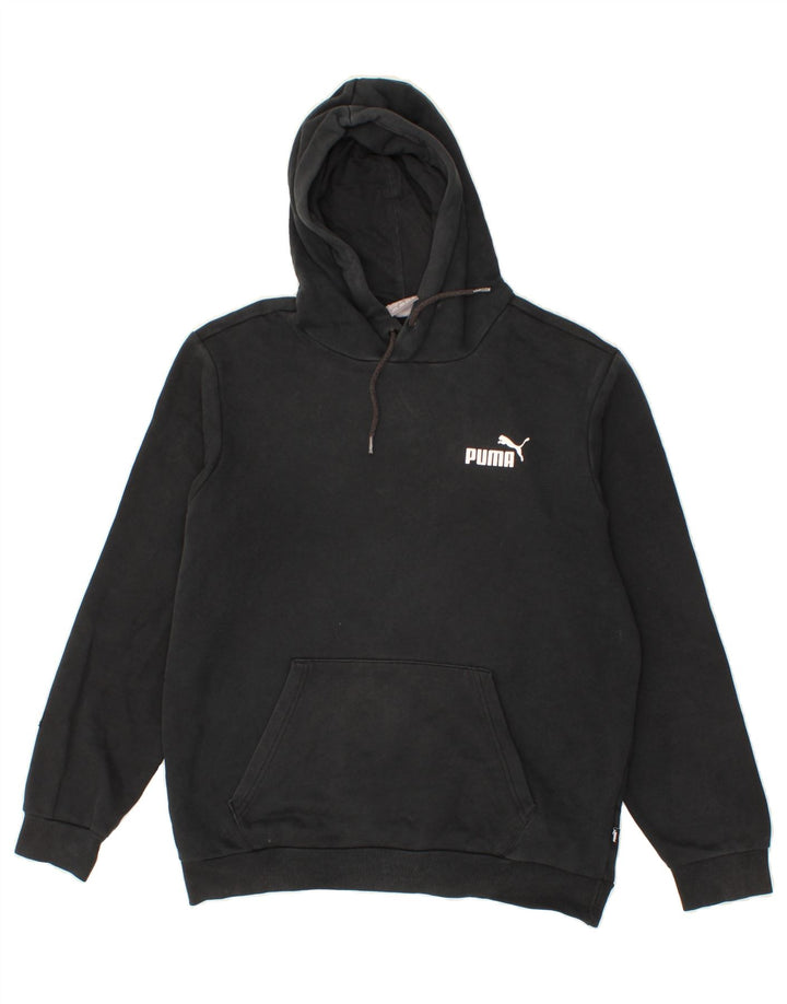 PUMA Mens Hoodie Jumper Medium Black Cotton Vintage Puma and Second-Hand Puma from Messina Hembry 