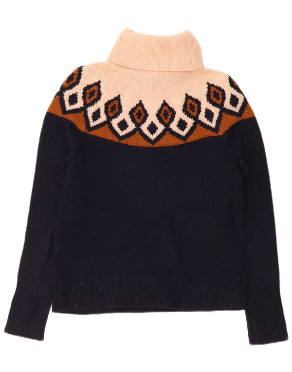 Damski sweter J. Crew z okrągłym dekoltem UK 6 XS Granatowy Argyle/Diament