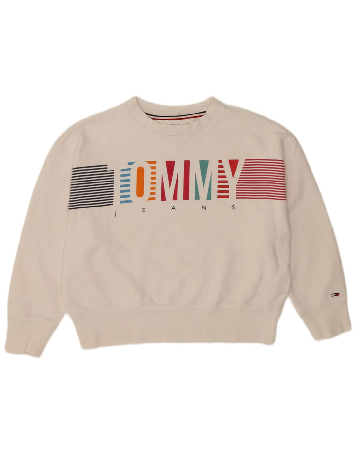 Damska bluza z grafiką Tommy Hilfiger UK 14, średnia biel