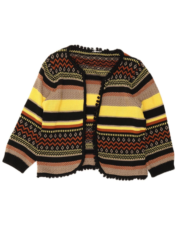 Vintage damski sweter bolerko UK 14, średni, wielokolorowy geometryczny