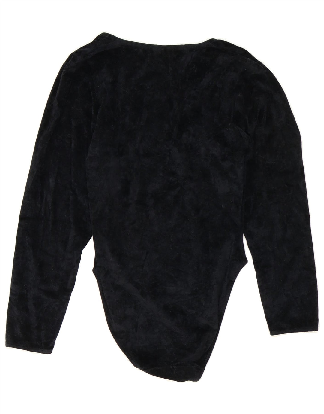 VINTAGE Womens Velvet Bodysuit UK 8 Small Black Vintage Vintage and Second-Hand Vintage from Messina Hembry 