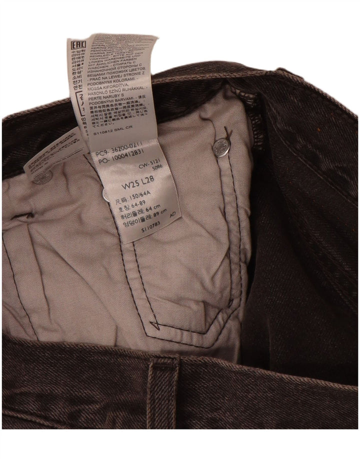 Damskie jeansy Levi's 501 Straight W25 L28 Szara bawełna