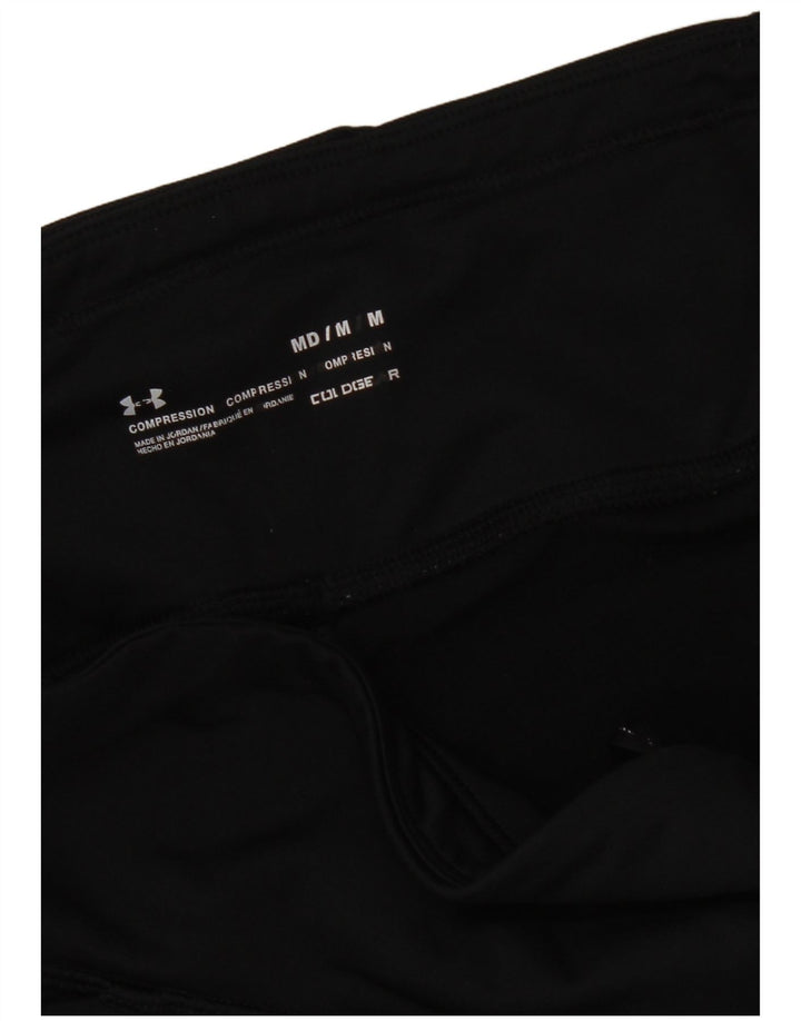 Damskie legginsy Under Armour Cold Gear Graphic Capri UK 12, średnie czarne