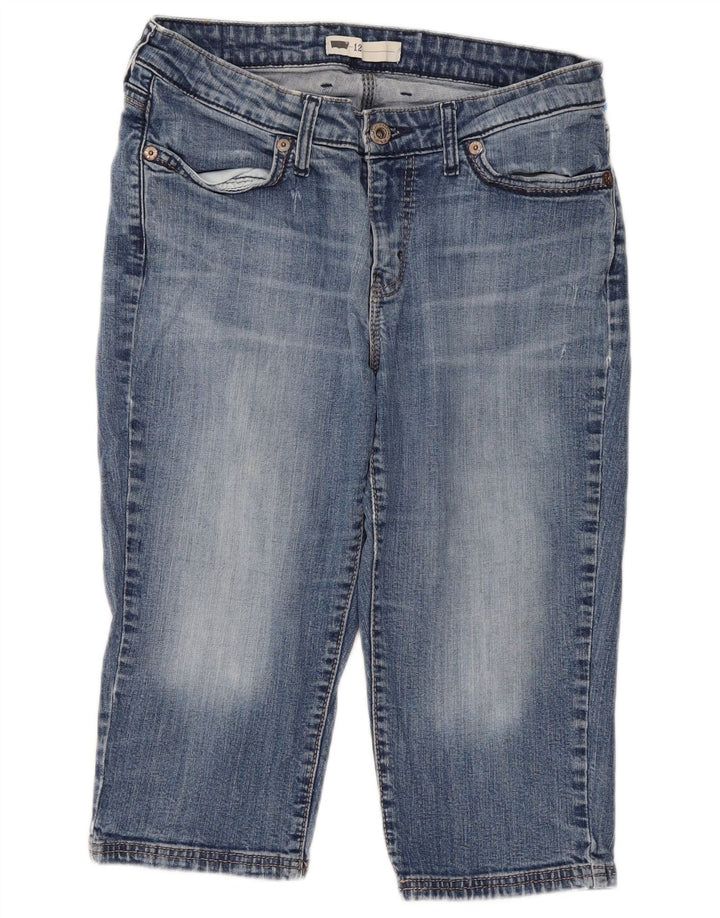 Damskie jeansy Capri LEVI'S US 12 Large W31 L18 Niebieska bawełna