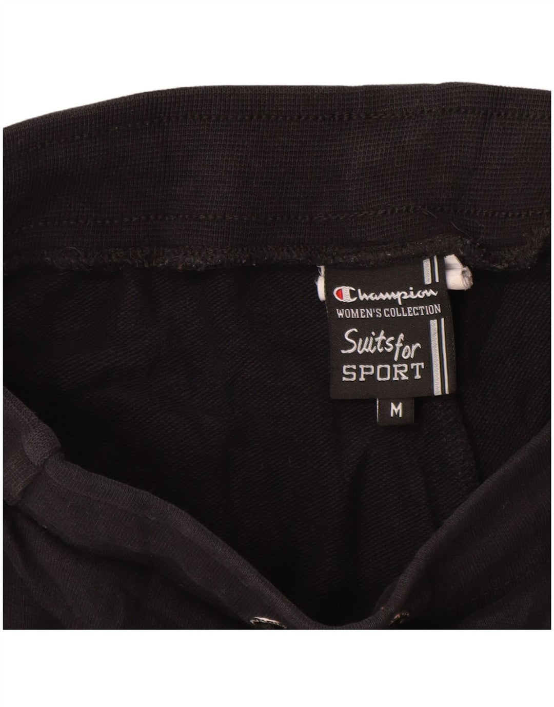 Damskie spodnie dresowe Champion UK 12, średnie, czarne, bawełniane