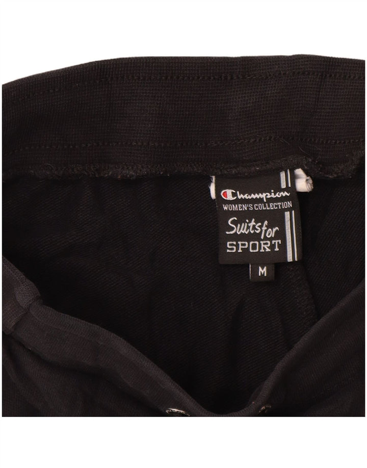 Damskie spodnie dresowe Champion UK 12, średnie, czarne, bawełniane