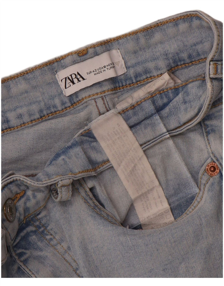 Damskie jeansy rozkloszowane Zara EU 42 Large W32 L27 Niebieskie bawełniane