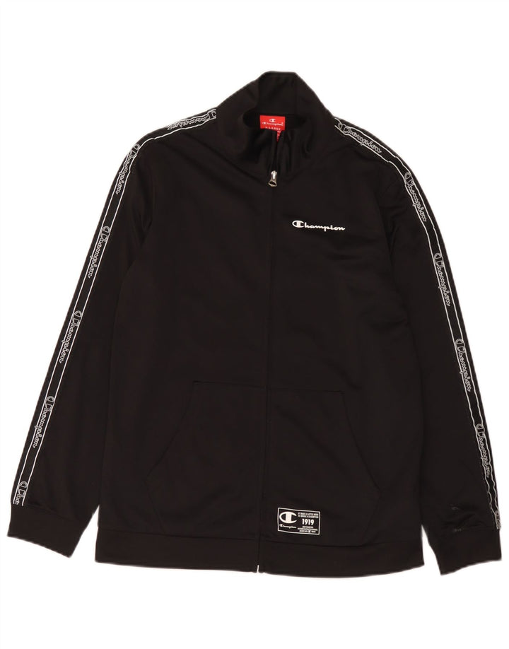 Champion Boys Graficzna Bluza Dresowa Top Kurtka 13-14 Lat XL Czarny Poliester
