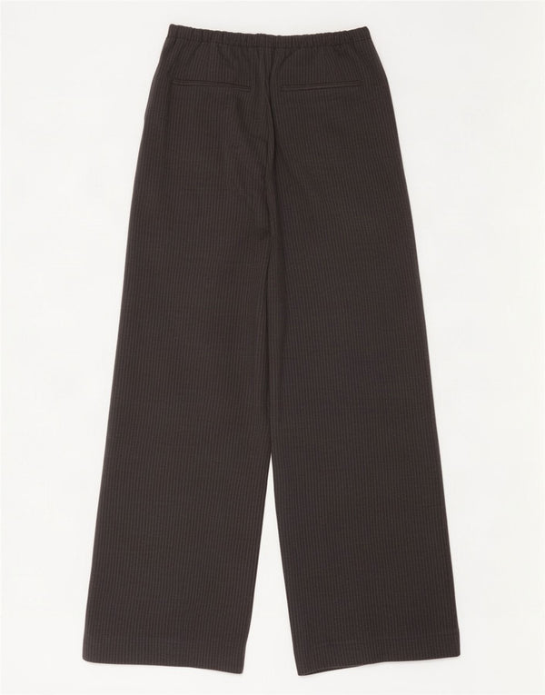 Damskie spodnie chino z szeroką nogawką Zara XS W24 L28 Szara wiskoza w prążki