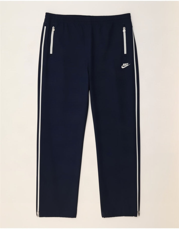Męskie spodnie dresowe Nike, duże, granatowe, poliestrowe