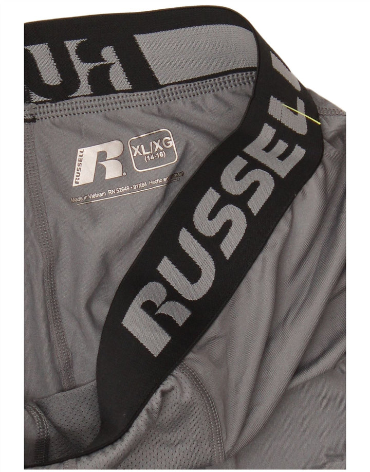 Chłopięce legginsy z grafiką Russell Athletic 14-15 lat XL, szary, poliester