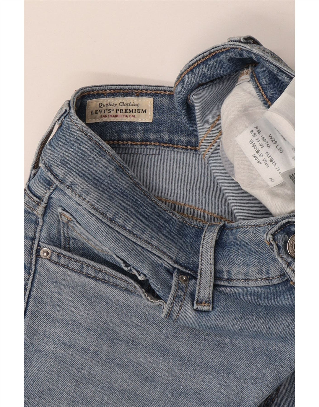 Damskie jeansy LEVI'S 712 Slim W29 L27 Niebieskie bawełniane