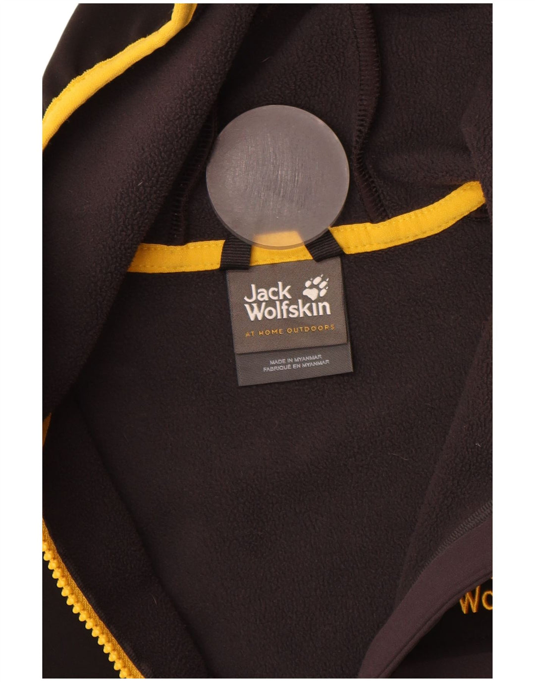 Chłopięca kurtka bomber Jack Wolfskin z grafiką na 13-14 lat, w szarych blokach kolorów