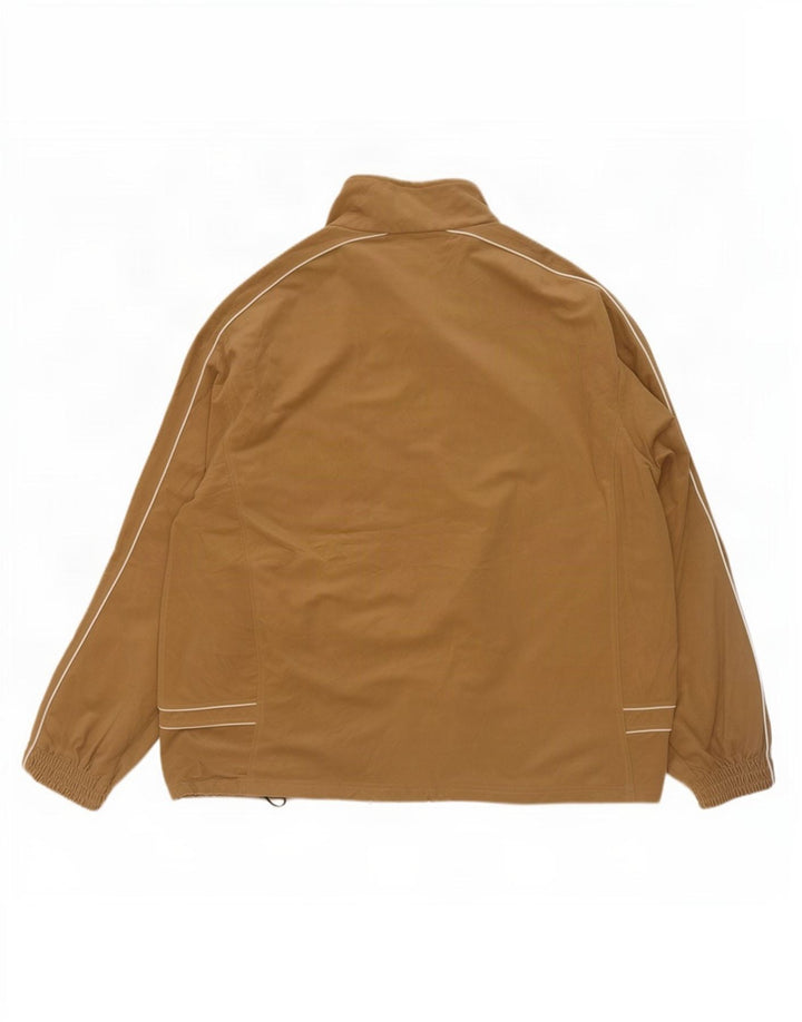 Diadora Męska welurowa kurtka dresowa 2XL Beżowy poliester w paski