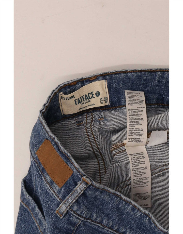 Damskie jeansy Fat Face Fly Flared UK 12 Medium W30 L31 Niebieskie bawełniane