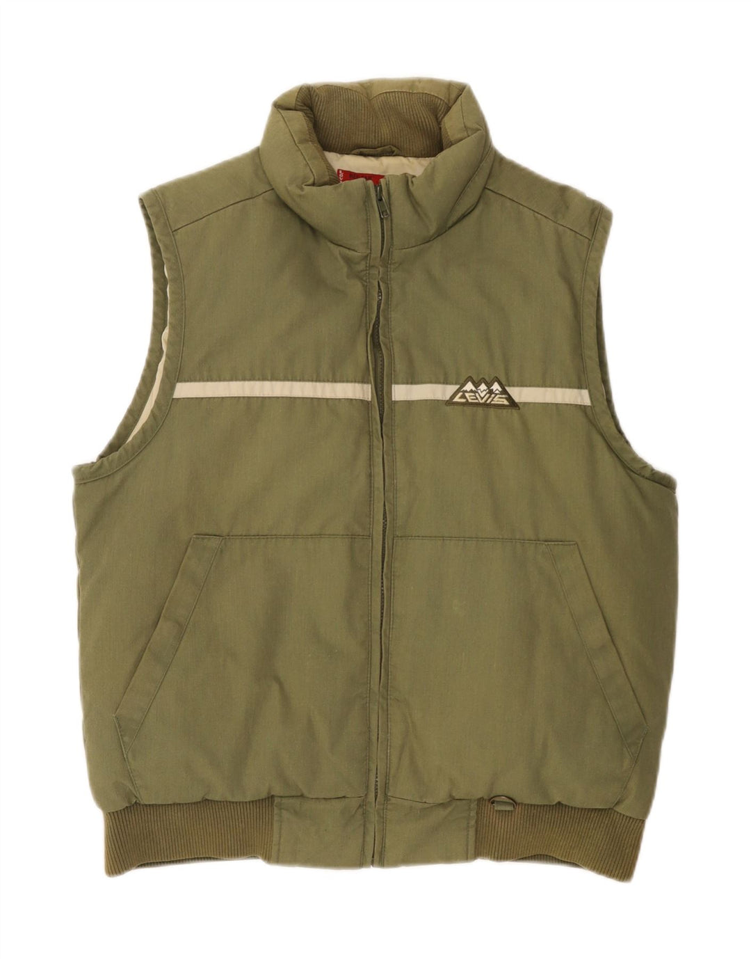 Męska wyściełana kamizelka Levi's UK 40, duża, w kolorze khaki