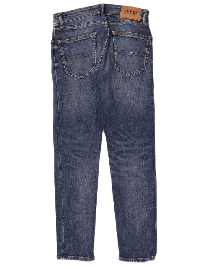 Męskie jeansy slim fit Tommy Hilfiger W27 L30 Niebieskie bawełniane