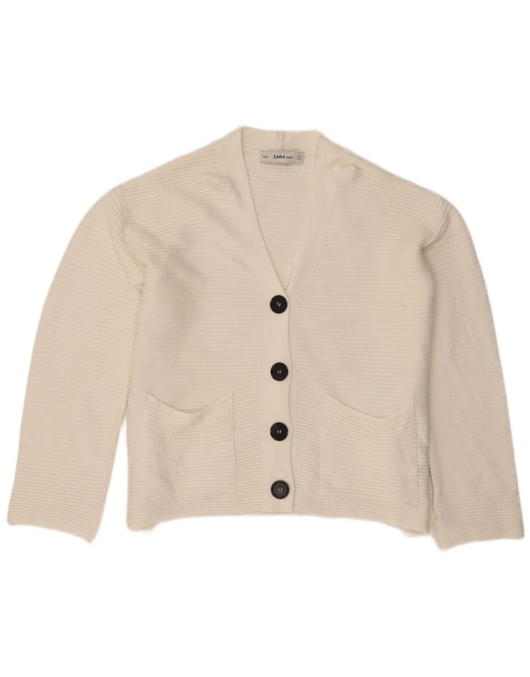 Damski sweter oversize Zara UK 10 Small White Wiskoza
