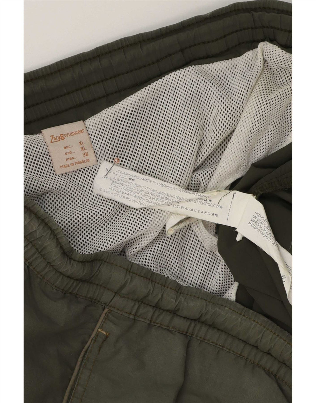 Męskie spodenki kąpielowe Zara XL, zielone, poliamidowe