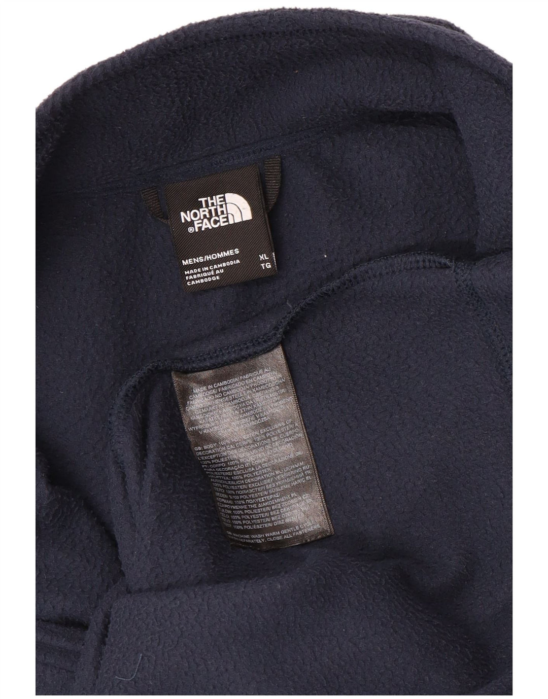 Męski sweter polarowy The North Face z zamkiem błyskawicznym XL, granatowy, poliester