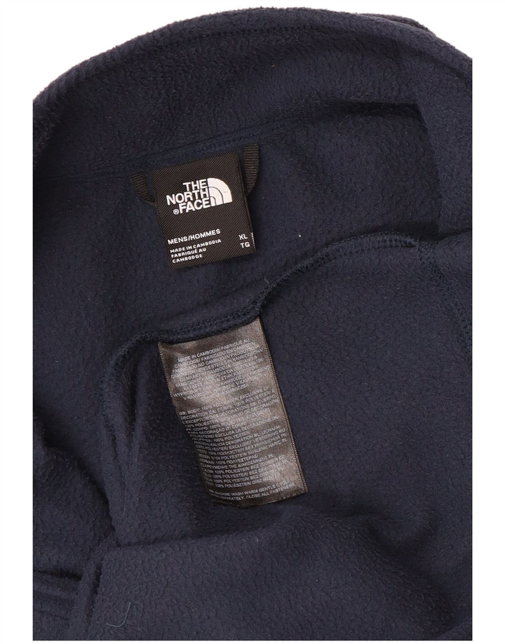 Męski sweter polarowy The North Face z zamkiem błyskawicznym XL, granatowy, poliester