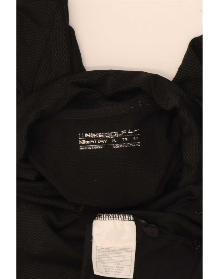 Męska koszulka polo do golfa Nike XL, czarna, poliestrowa