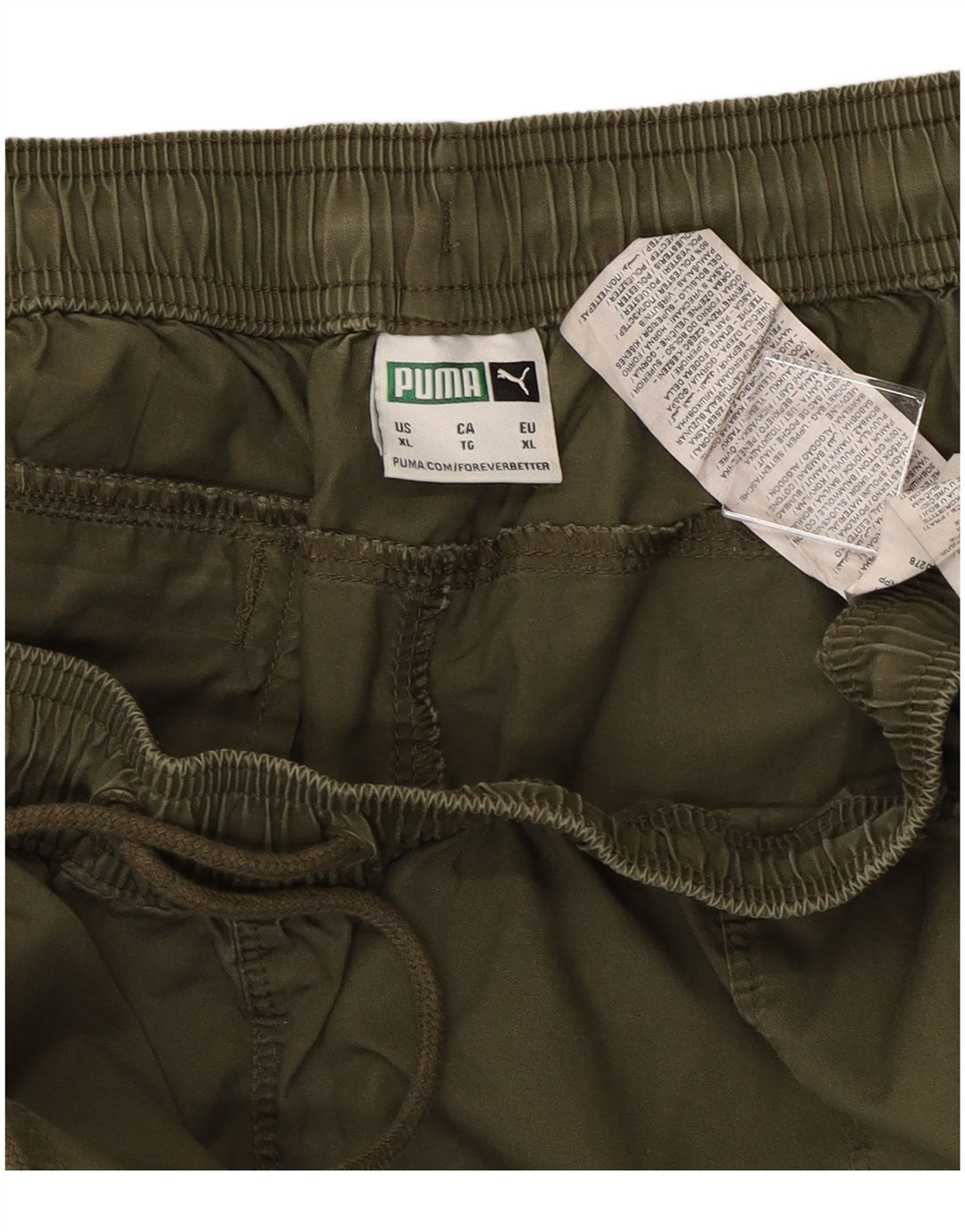 Męskie spodnie joggery PUMA XL W38 L28, bawełna khaki