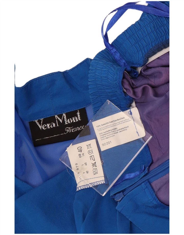 Vera Mont Damski zestaw spódnic zapinanych na 6 guzików, UK 14 Medium W28 Niebieski jedwab