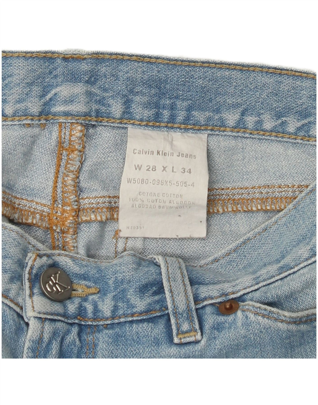 Damskie jeansy Bootcut CALVIN KLEIN W28 L30 Niebieskie, bawełniane