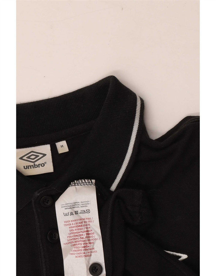 Męska koszulka polo Umbro, średnia czarna, bawełniana