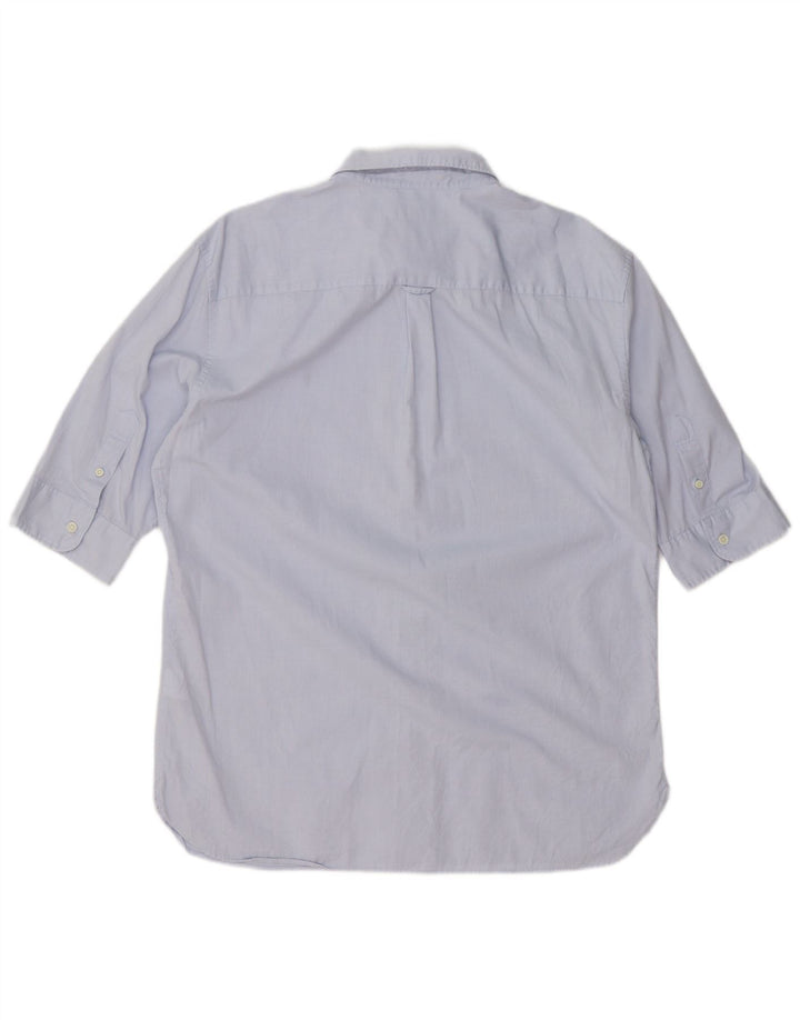 ALL SAINTS Mens Short Sleeve Shirt XL Blue Cotton