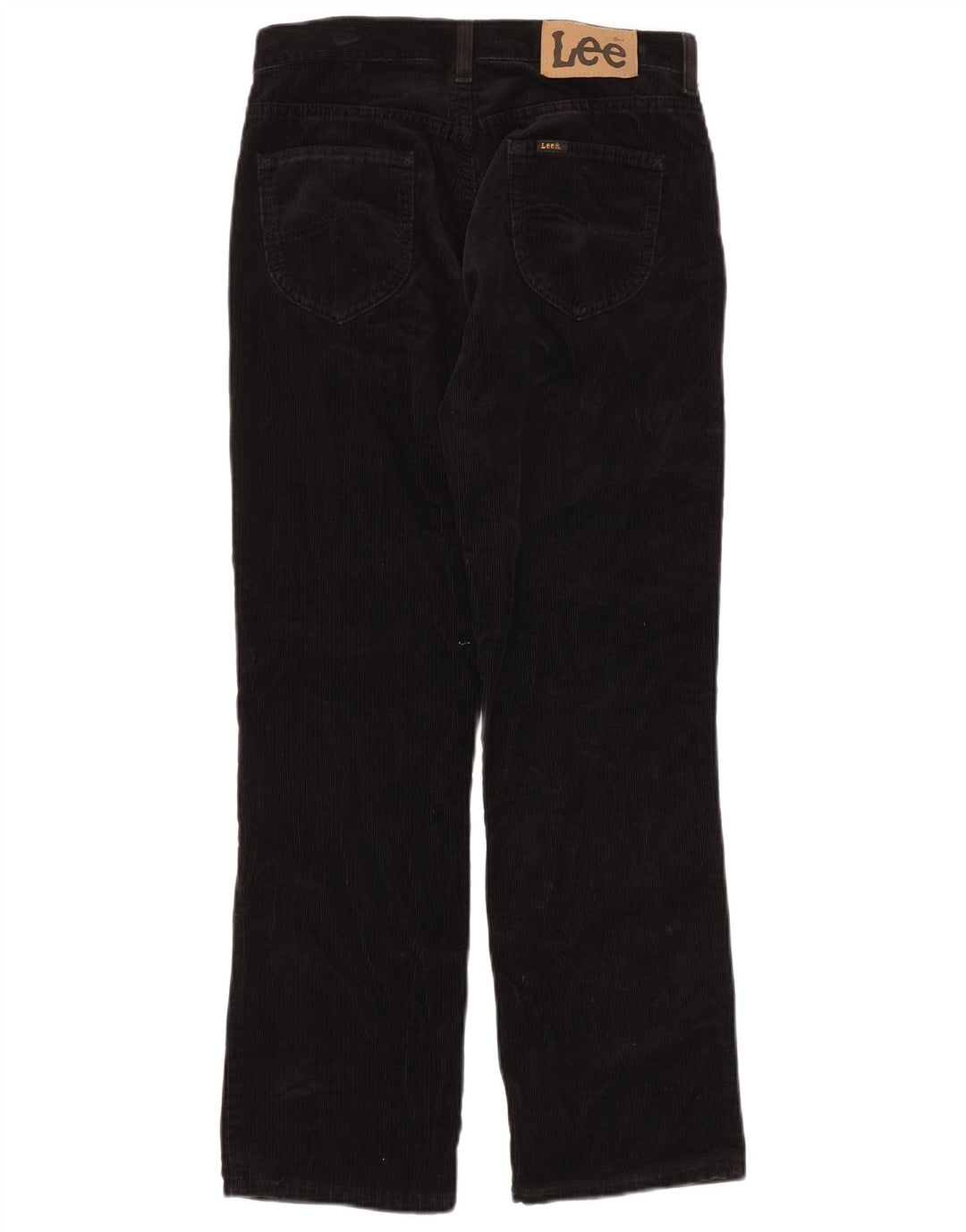 Damskie sztruksowe spodnie LEE z wysokim stanem US 12 Large W29 L30 czarne