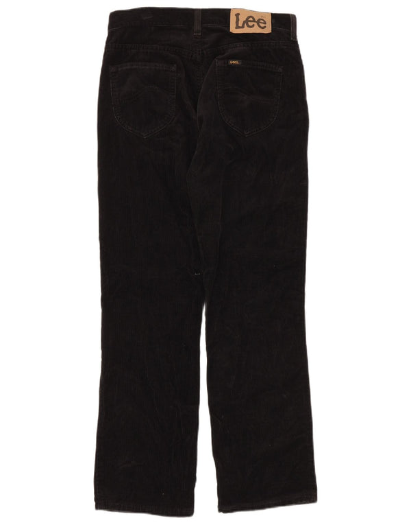 Damskie sztruksowe spodnie LEE z wysokim stanem US 12 Large W29 L30 czarne