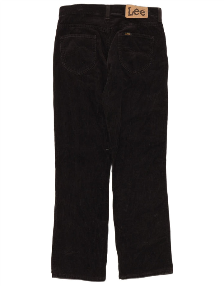 Damskie sztruksowe spodnie LEE z wysokim stanem US 12 Large W29 L30 czarne