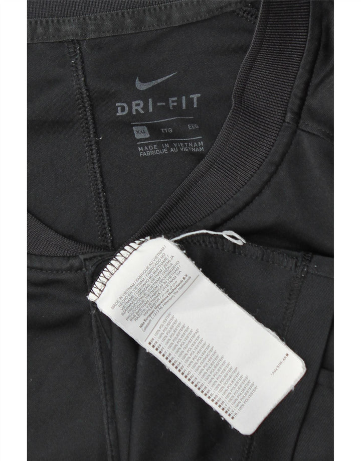 Męski T-shirt Nike Dri Fit Top 2XL Czarny Poliester