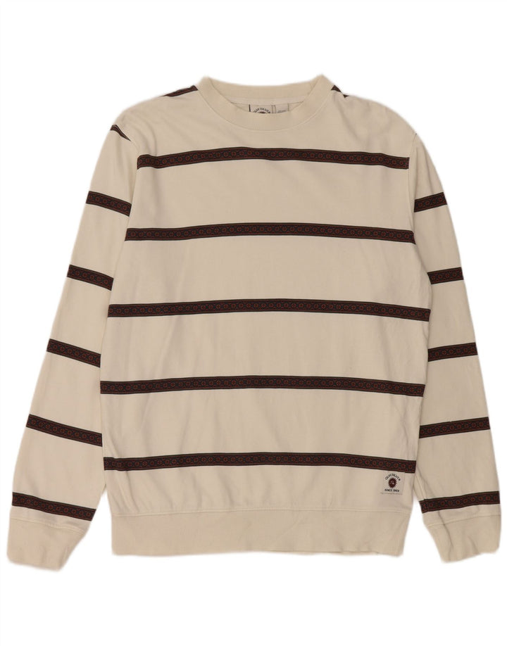 Męska bluza Quiksilver Sweter w średnie białe paski, bawełniana