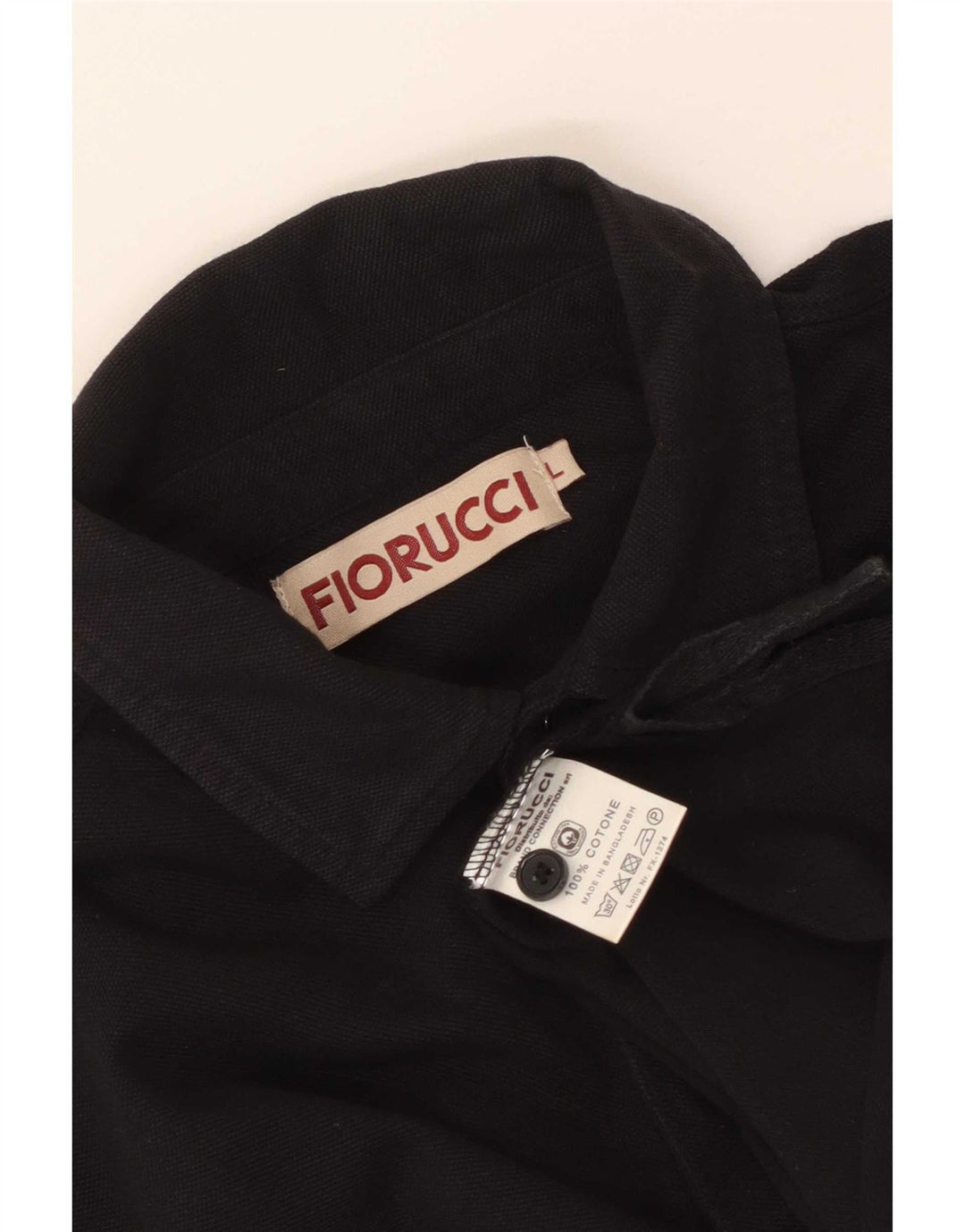 Męska koszulka polo Fiorucci, duża, czarna, bawełniana