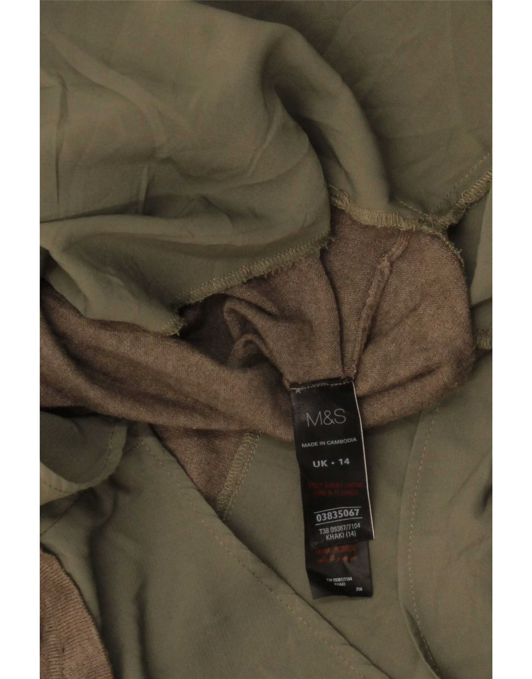 Damska koszula sweterkowa Marks & Spencer UK 14, duża, wiskoza khaki