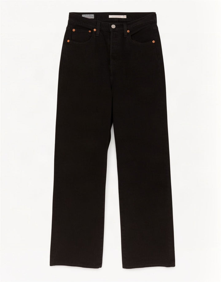 Damskie jeansy Levi's Ribcage Straight W25 L28 Czarne