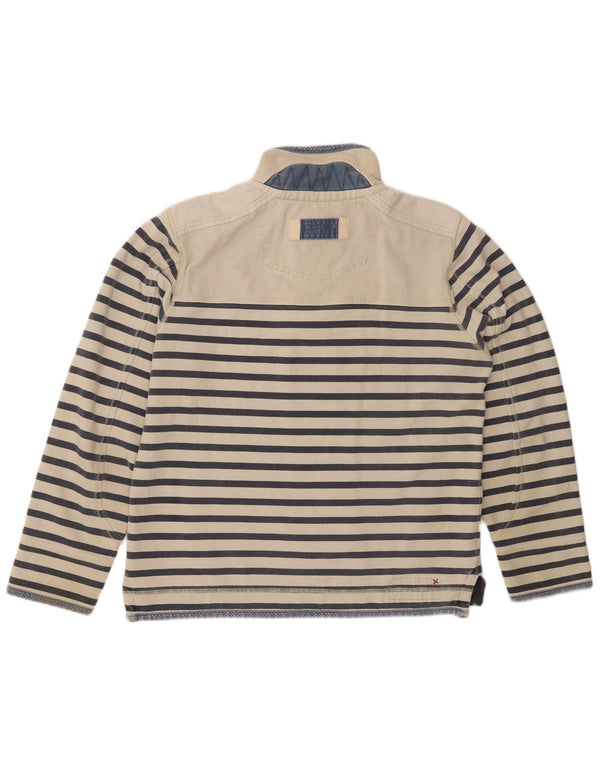 Męska bluza z zamkiem błyskawicznym FAT FACE, mała, bawełniana w białe paski