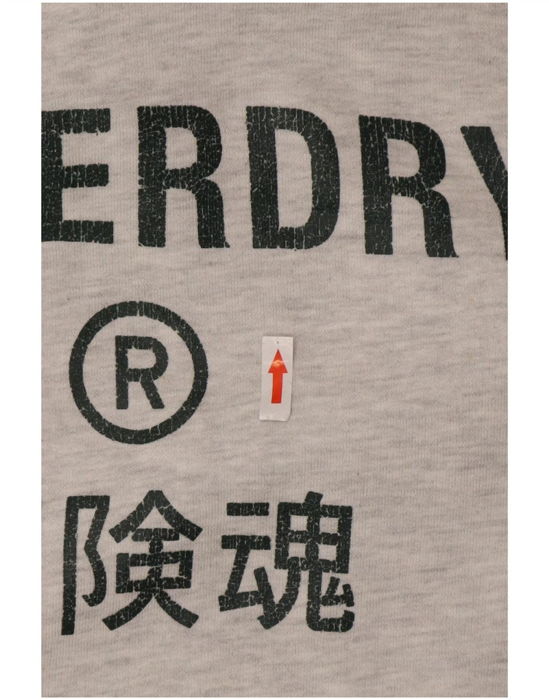 Męski sweter z kapturem Superdry z grafiką, średnioszary, bawełniany